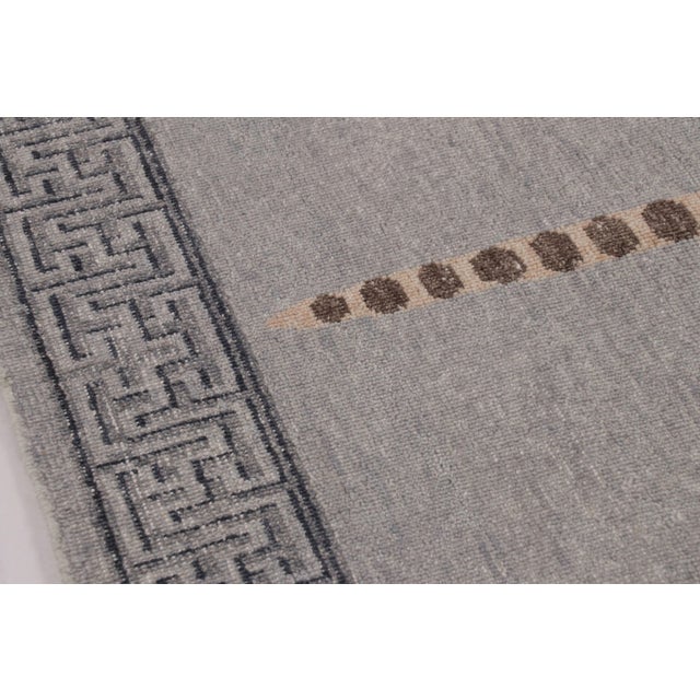 2010s Rug & Kilim’s Distressed Tiger Rug in Gray With Beige and Brown Pictorial For Sale - Image 5 of 10