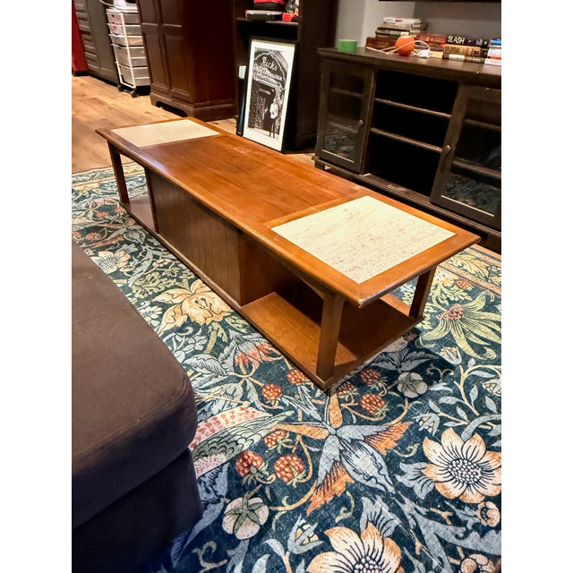Vintage Lane Coffee Table With Travertine Inserts For Sale - Image 12 of 12