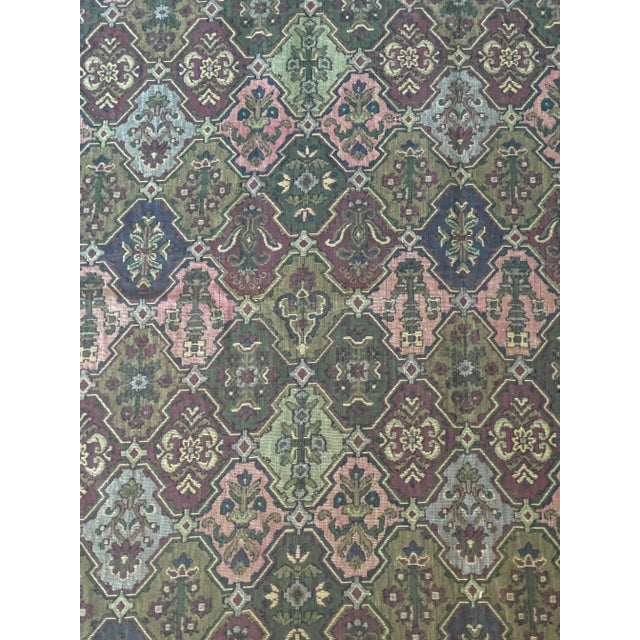 Antique American Brocade Tapestry Throw Textile For Sale - Image 4 of 9