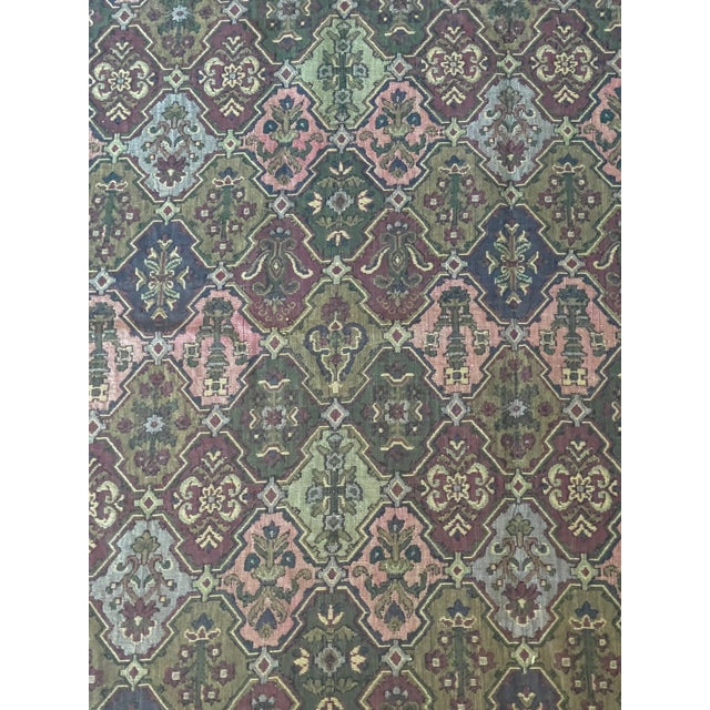 Antique American Woven Tapestry Throw Textile For Sale - Image 4 of 9