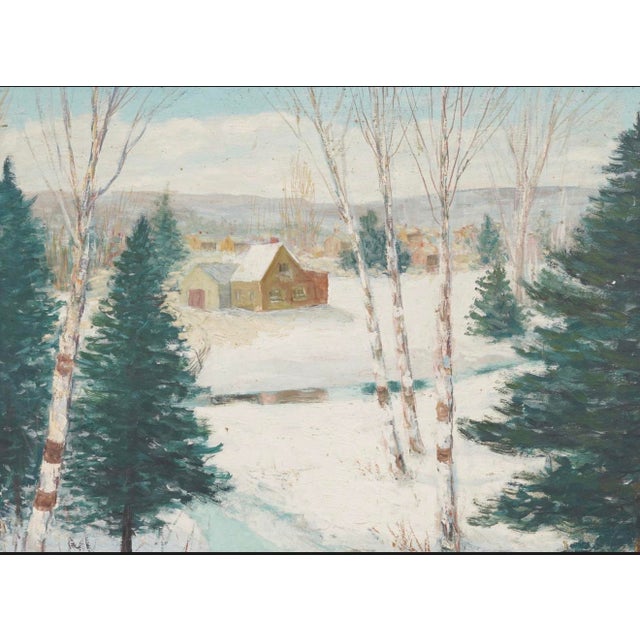 White Large Antique Impressionist Landscape Oil Painting – Signed Charles E. Duncan Rodick – 27” H X 34” W For Sale - Image 8 of 9