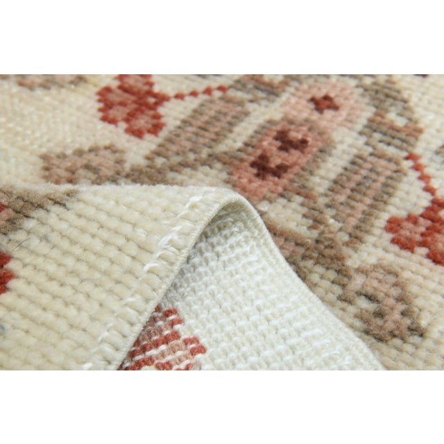 1970s Vintage Turkish Hand-Knotted Wool Cotton Red Area Rug For Sale - Image 4 of 12