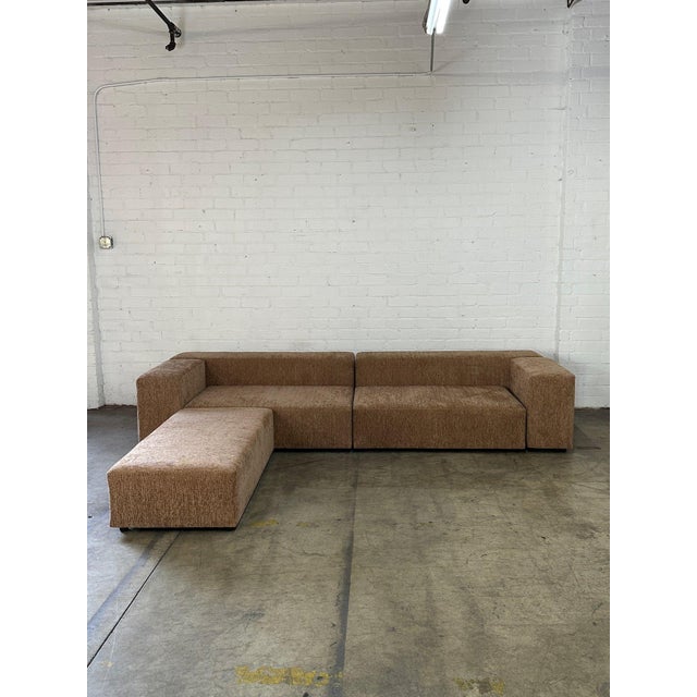 W121 D40 H22 SH14 SD27 Handcrafted in House. The Sayulita Modular features interchangeable rectangular pieces that can be...