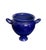 2000 - 2009 Vintage Cobalt Blue Glazed Glazed Ceramic Urn-Form Vase With Loop Handles For Sale - Image 5 of 12