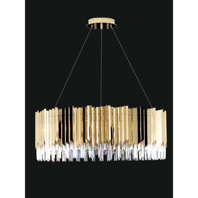 Collection andromeda chandelier, metal and glass, ncs 124/1/100 by jago dimensions: d 100 x h 40 cm. Materials: metal,...