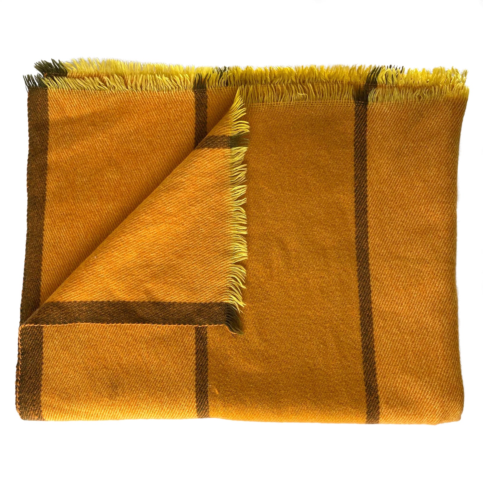 Vintage Danish Modern MCM Striped Pure Wool Blanket Chairish