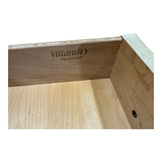 Henredon French Provincial Armoire in Professionally Lacquered Ivory Goatskin Parchment Finish For Sale - Image 11 of 12