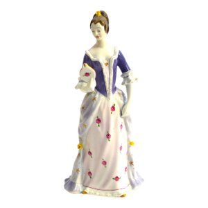 Holloháza Porcelain Figurine Lady With Mirror
