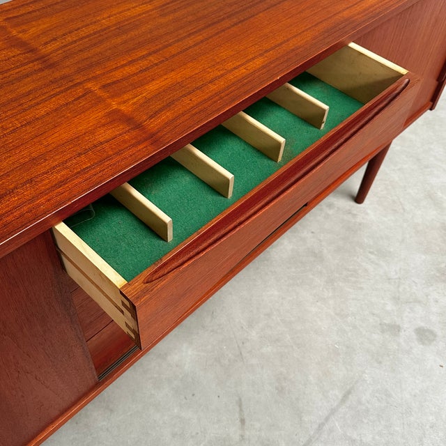 Brown Vintage Scandinavian Teak Sideboard, 1960s For Sale - Image 8 of 16