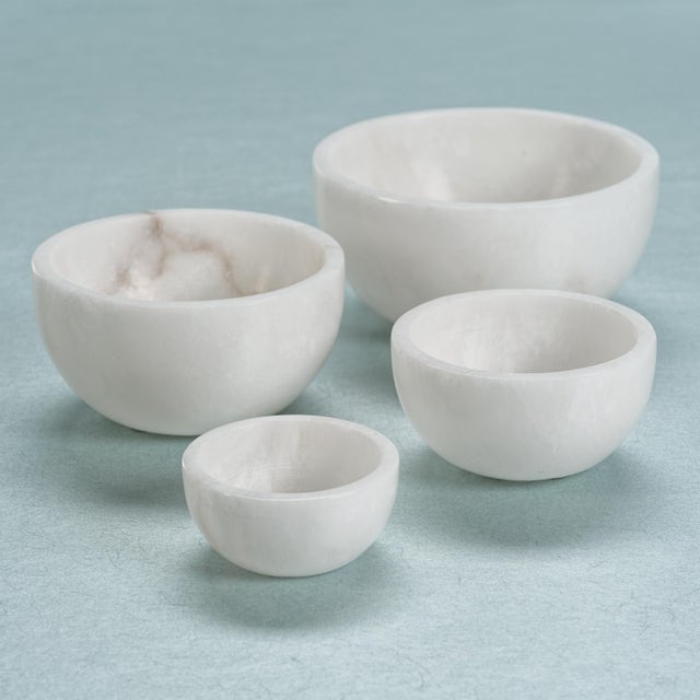 Add some simple elegance to your table with these Baltic Alabaster Bowl. Rich in form and finish, perfect as a centerpiece...