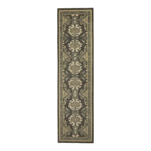 Turkish Oushak Rug 2'10" x 10'6" #20223 For Sale