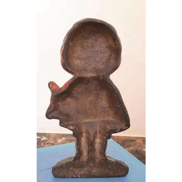 Hubley Manufacturing Company Hubley Doorstop Little Red Riding Hood Cast Iron Grace Drayton Fairy Tale For Sale - Image 4 of 10