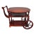 Late 20th Century Vintage Rosewood Drop Leaf Tea Bar Cart For Sale
