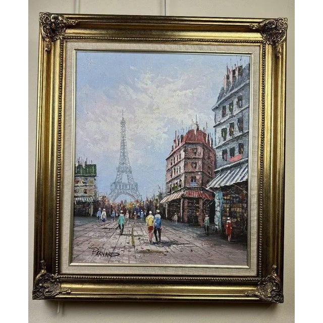 Artist: Bernard Period: 20th century Style: Design 50's and 60's Condition: Good condition Material: Oil painting Width:...