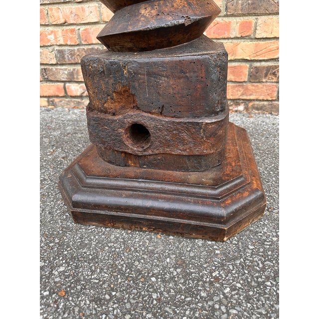 19th Century French Wine Press Screw For Sale - Image 4 of 7