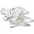 Cartier Signed Murano Seguso Vintage Crystal Clear Ribbed Surface Italian Art Glass Seashell Shell Bowl For Sale - Image 9 of 11