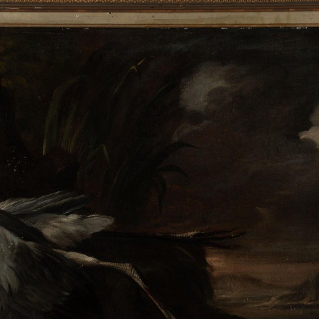 Brown 18th Century Original Italian Oil on Canvas Large Still Life by Baldassarre De Caro For Sale - Image 8 of 13