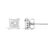 Contemporary 10K White Gold 1/5 Cttw Invisible Set Princess-Cut Diamond Stud Earrings (H-I Color, SI2-I1 Clarity) For Sale - Image 3 of 5