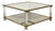 Brass and Acrylic Glass Coffee Table, 1970s For Sale