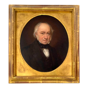 Early 20th Century Painting British Gentleman Portrait Oil on Board Frame Fine Art Decor