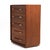 Wood t.h. Robsjohn Gibbings Widdicomb Walnut Spear Handle Five Drawer Chest Dresser For Sale - Image 7 of 18