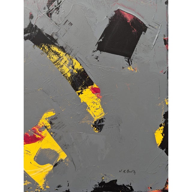 2020s Winifred Booth “Into the Vortex” Contemporary Yellow, Pink, and Grey Abstract Painting, 2024 For Sale - Image 5 of 9