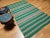 Vintage American Southwestern Blanket, Handwoven Stripe Pattern, Green & Ivory, 5’ X 8’ For Sale - Image 4 of 12
