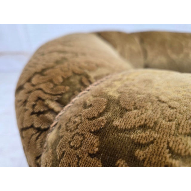Danish Relax Chair in Velour and Beech, 1950s For Sale - Image 10 of 18
