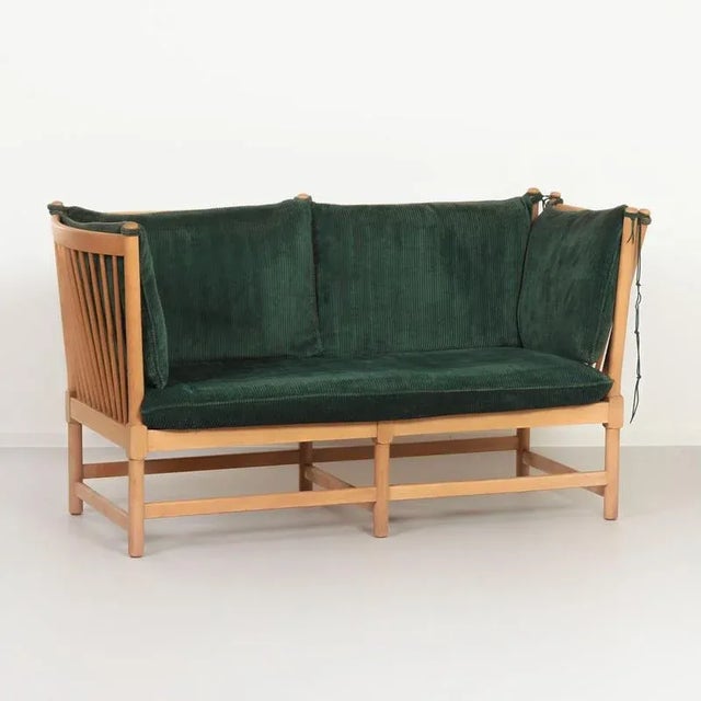 Spoke-Back Sofa by Borge Morgensen for Fritz Hansen, 1963 For Sale - Image 11 of 12