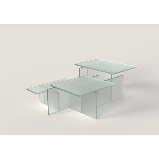 Dedalo V2 Glass Low Table by Simone Fanciullacci For Sale - Image 4 of 11