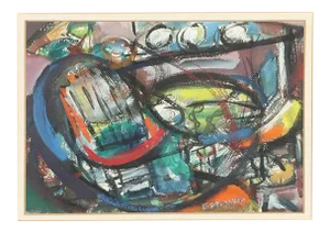 Elizabeth Erlonger Modernist Abstract Composition