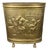 Vintage French Carved Brass Umbrella Stand For Sale