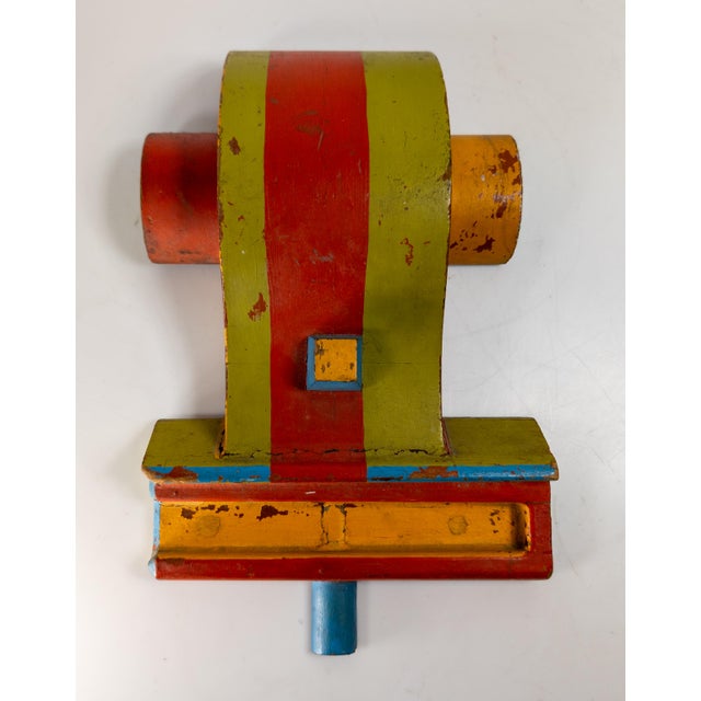 20th Century Colorful Walnut Wood Industrial Mold Wall Sculpture For Sale - Image 4 of 10
