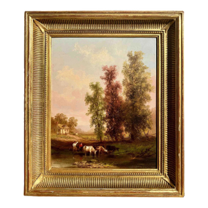 Watering the Cows Oil Painting, 1883