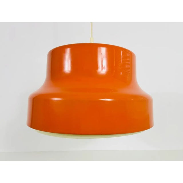 1970s Space Age Bumling Orange Pendant Lamp, Germany, 1970s For Sale - Image 5 of 11