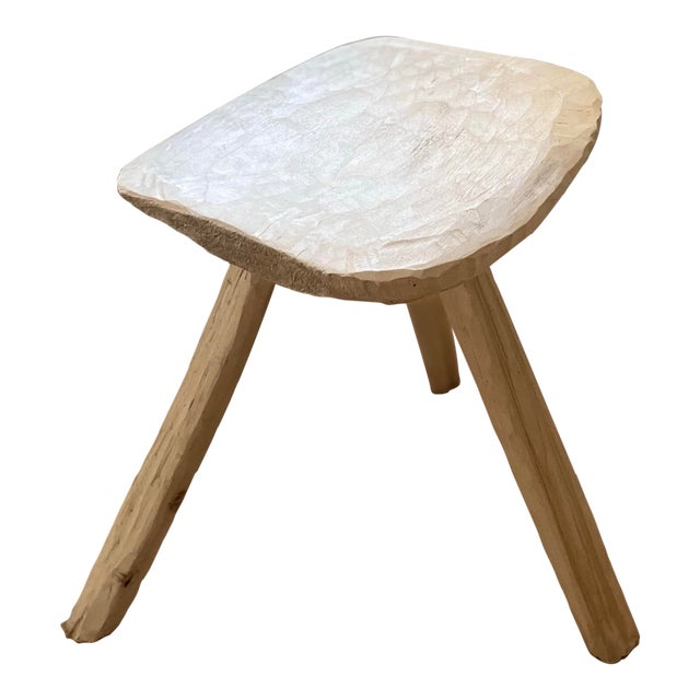 1950s Vintage Wooden Stool For Sale