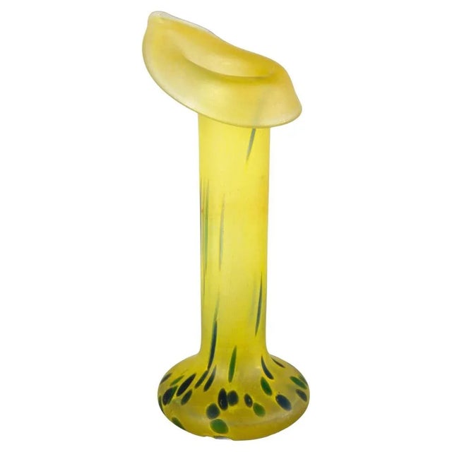 Art Nouveau Yellow Glass Vase, 1910s For Sale - Image 18 of 18