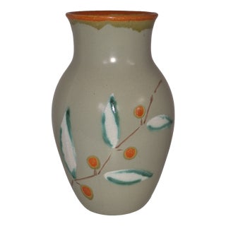 Antique Art Deco Ceramic Vase with Decoration by Villeroy & Boch, Mettlach, Saar-Basin, 1920s For Sale