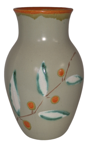 Antique Art Deco Ceramic Vase with Decoration by Villeroy & Boch, Mettlach, Saar-Basin, 1920s