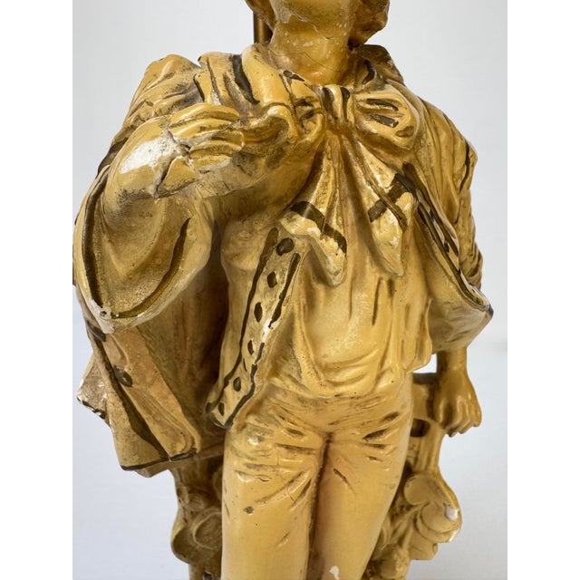 Vintage Claridge Shops Chalkware Gentleman Figural Table Lamp For Sale - Image 9 of 18