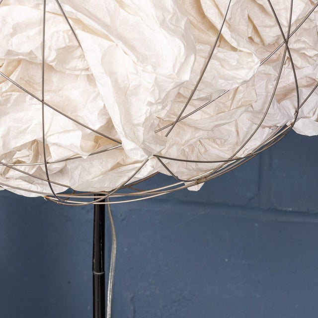 Vintage German Metal and Paper Floor Lamp by Ingo Maurer, 1990 For Sale - Image 11 of 18