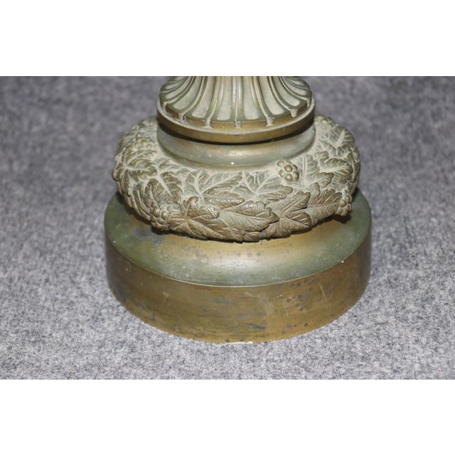 Fine Pair of Bacchonalian Renaissance Revival Bronze Tall Ewers Goblets For Sale - Image 4 of 10