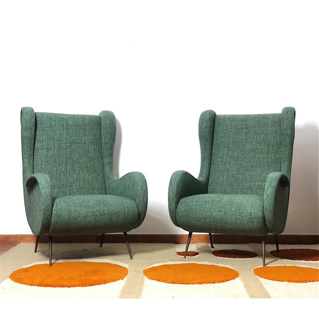 Senior Lounge Chairs attributed to Marco Zanuso, Italy, 1950s, Set of 2 For Sale - Image 13 of 13