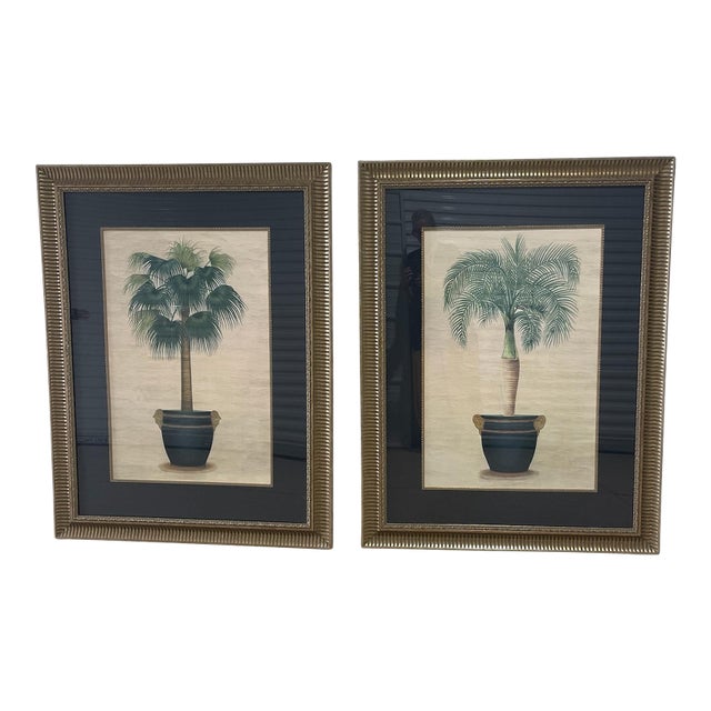 Coastal Palm Tree Art Set of Two XL by Iksel For Sale