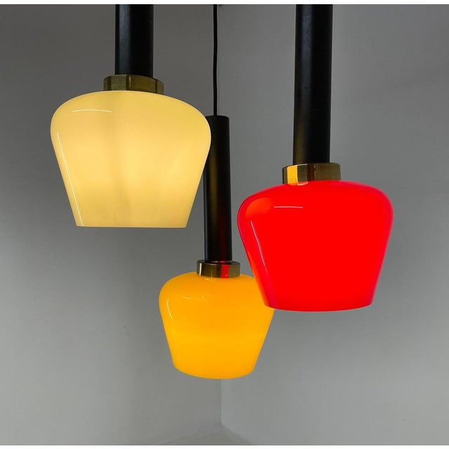 Metal Mid-Century Italian Modern Colourful Cascade Pendant Light, 1970s For Sale - Image 7 of 15
