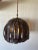 Spectacular handcrafted plug-in electrified pendant consisting of sturdy vertical ceramic strips formed into a dome. Very...