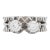 Late Art Deco Toi Et Moi Ribbon Diamonds Ring - 1945, Size 5.75 For Sale