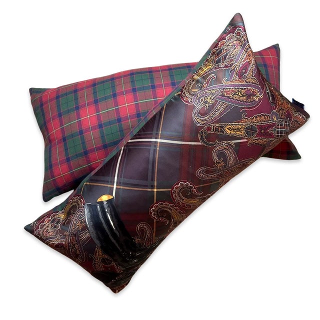 Vintage finds exclusively ours. Our vintage Ralph Lauren silk scarf pillows are sustainably sourced, locally made with a...