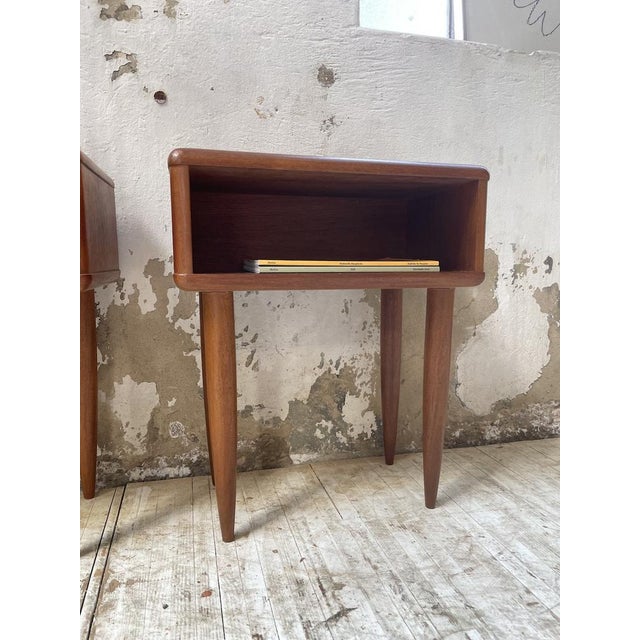 Scandinavian Teak Bedside Tables, 1960s, Set of 2 For Sale - Image 16 of 18
