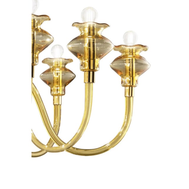 Amber Murano Glass Chandelier by Simoeng for Simoeng For Sale - Image 6 of 7